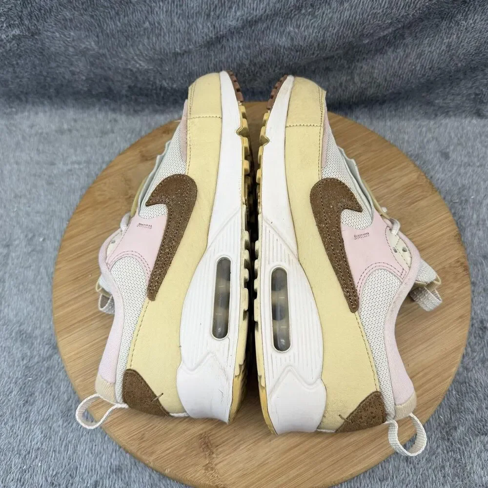 Nike Air Max 90 Futura Shoes Womens Size 8 Beige Pink Mesh Sneakers DZ4704-100